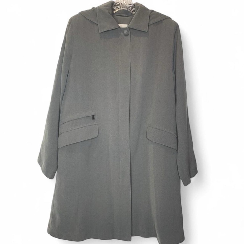 Vintage Anne Klein Long Blazer Jacket with Removable Hood